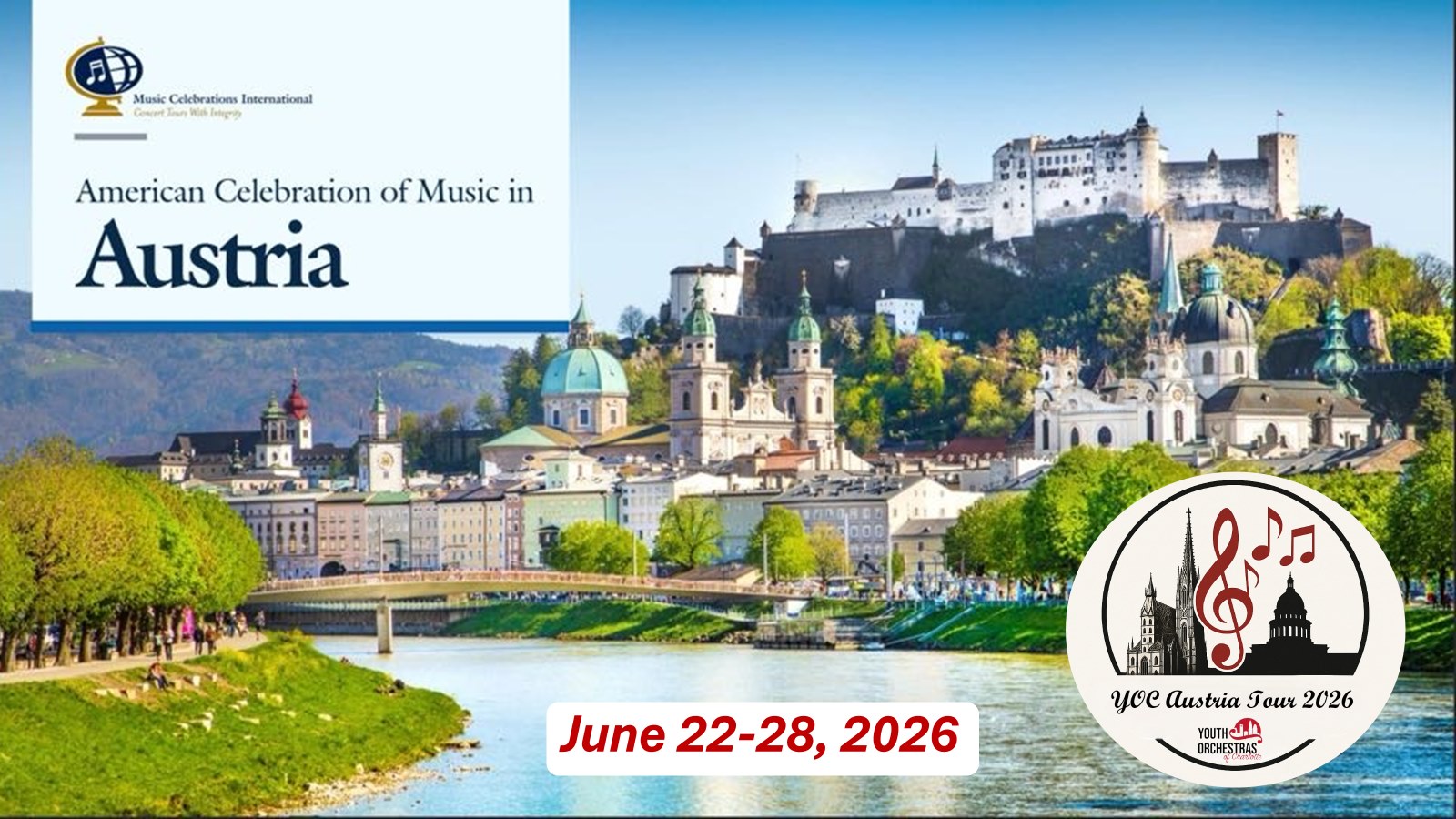 Youth Orchestras of Charlotte Austria Tour 2026 — Salzburg and Vienna