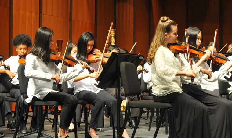 The Preparatory Orchestra in rehearsal