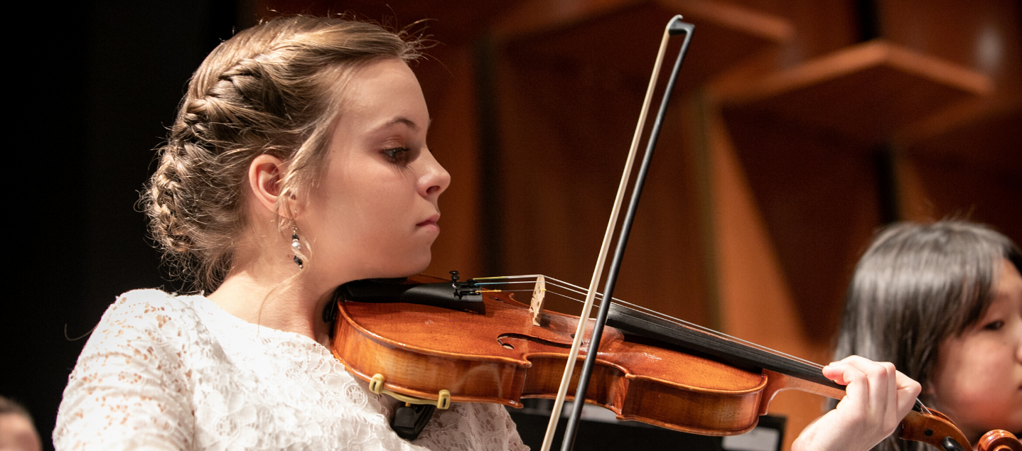 Young musicians of the Youth Orchestras of Charlotte in performance